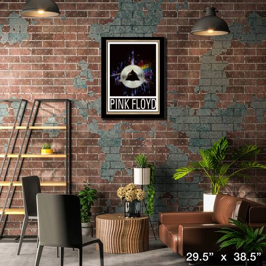 Pink Floyd Paint Splash Framed Print 29.5" x 38.5"